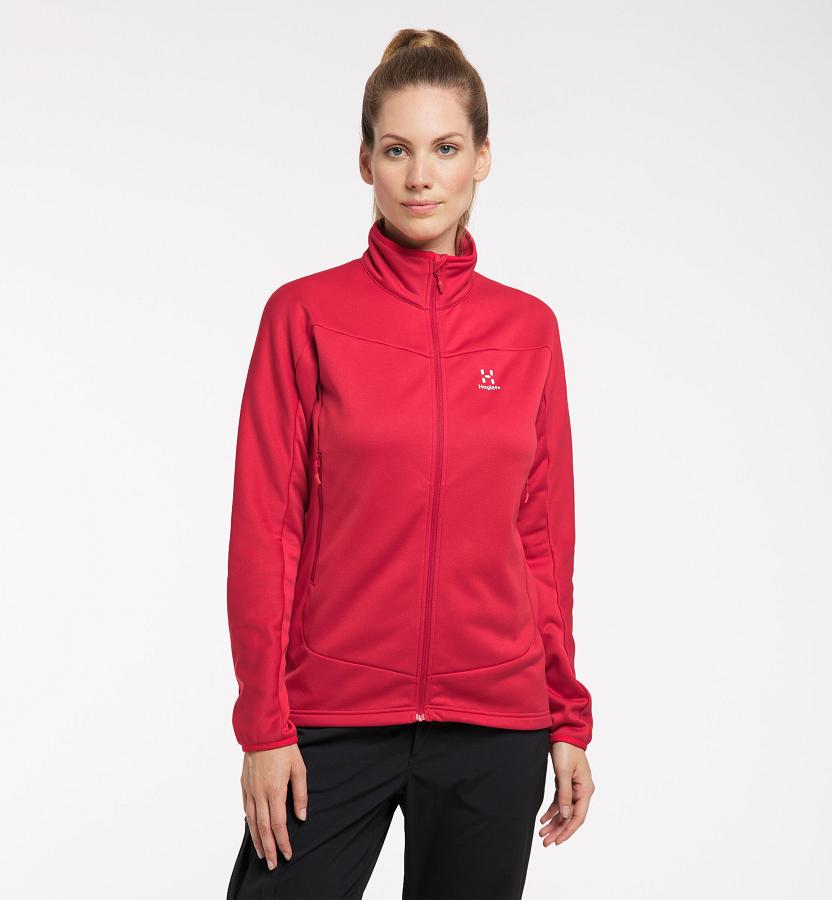Haglöfs Womens Frost Mid Layer Red New Zealand 08439QDOJ